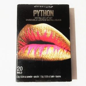 Maybelline PYTHON Metallic Lip Kit WILD Pink/Gold